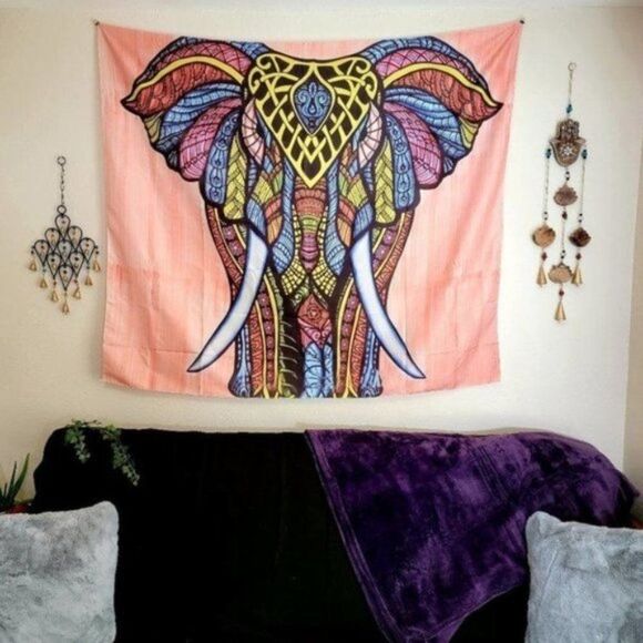 Orange Elephant Tapestry (#9) - Picture 1 of 1